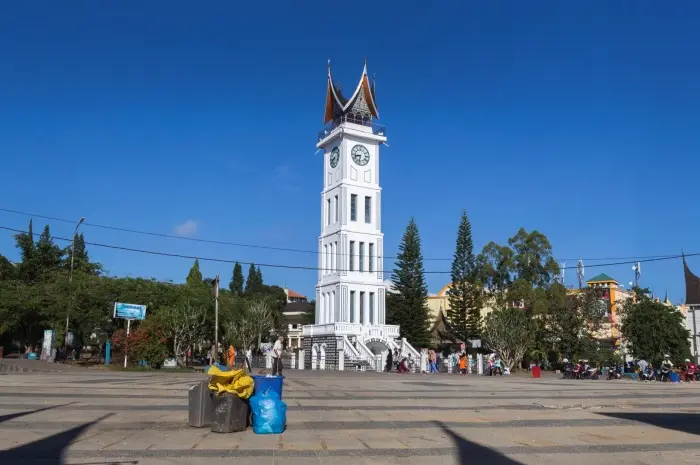 Jam Gadang, a symbol of the city with typical Minangkabau architecture in Bukittinggi